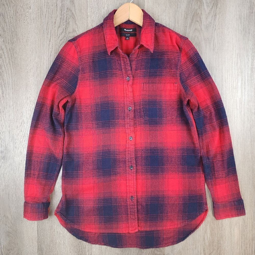 Madewell Classic Long Sleeve Plaid Shirt size S